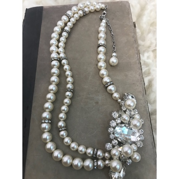 Handmade Pearl Bridal Statement Necklace - Picture 7 of 7